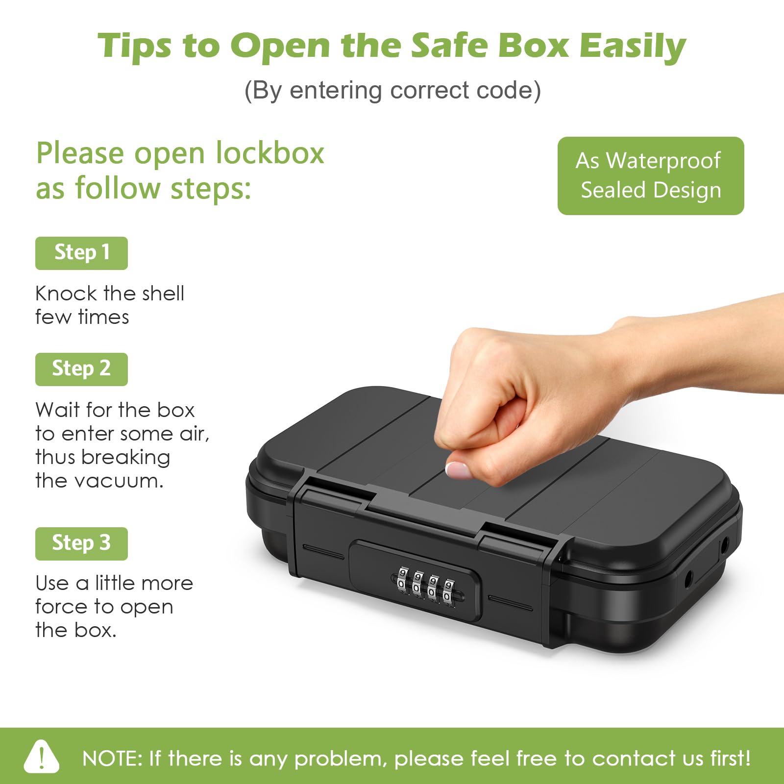 KeeKit Portable Safe Box with Combination Lock - Waterproof Key Storage for Home, Car, Travel & Outdoor | Secure Personal Belongings at Beach, Camping & Daily Use