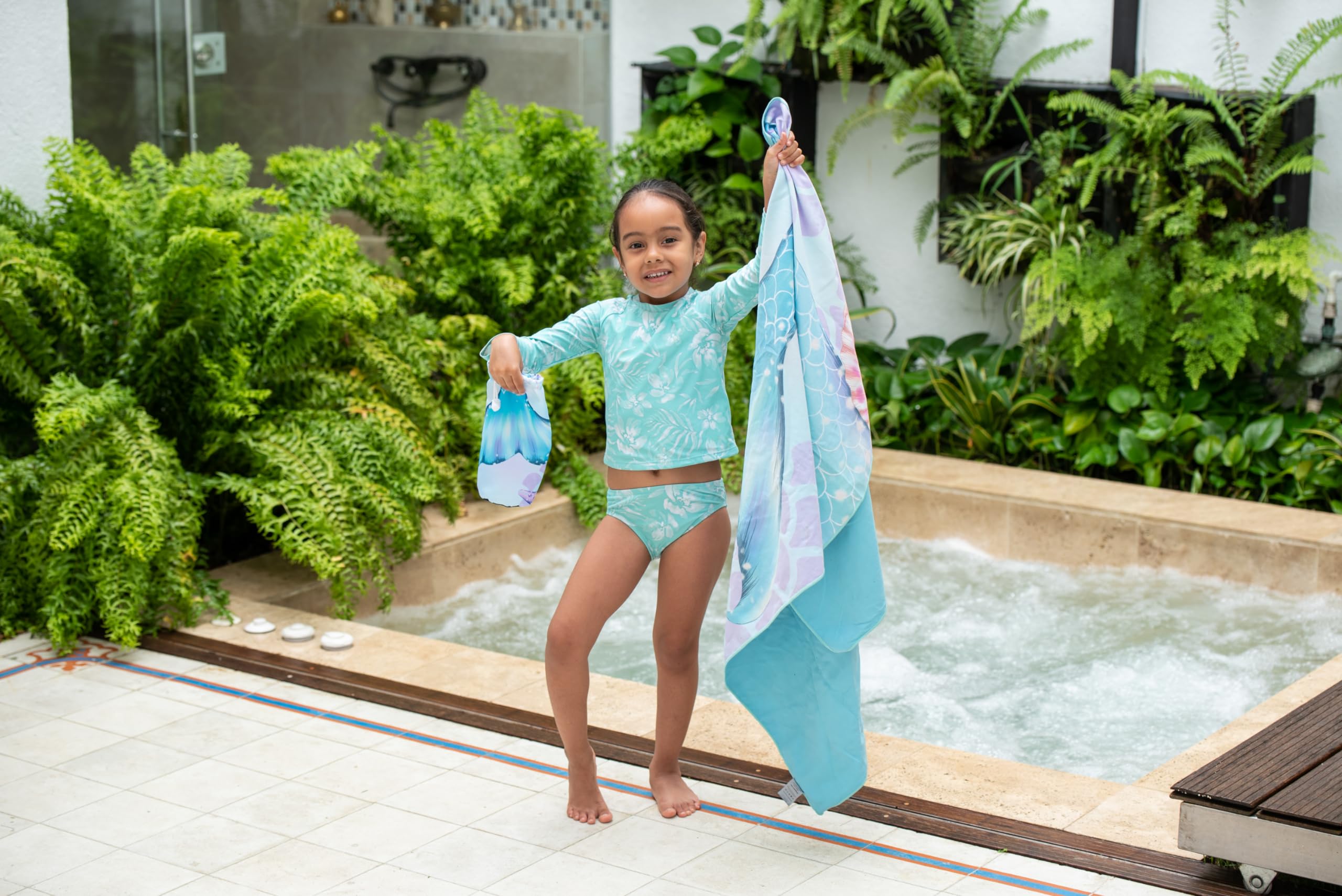 **Mermaid Kids Beach Towel for Girls 30x60 – Sand-Free, Quick-Dry Microfiber Swim Towel – Super Soft & Absorbent – Perfect for Bath, Pool, Travel, Camping – Ideal for Toddlers & Babies**    *(Use Case: Great for beach trips, swimming lessons, family vacations, and outdoor adventures!)*