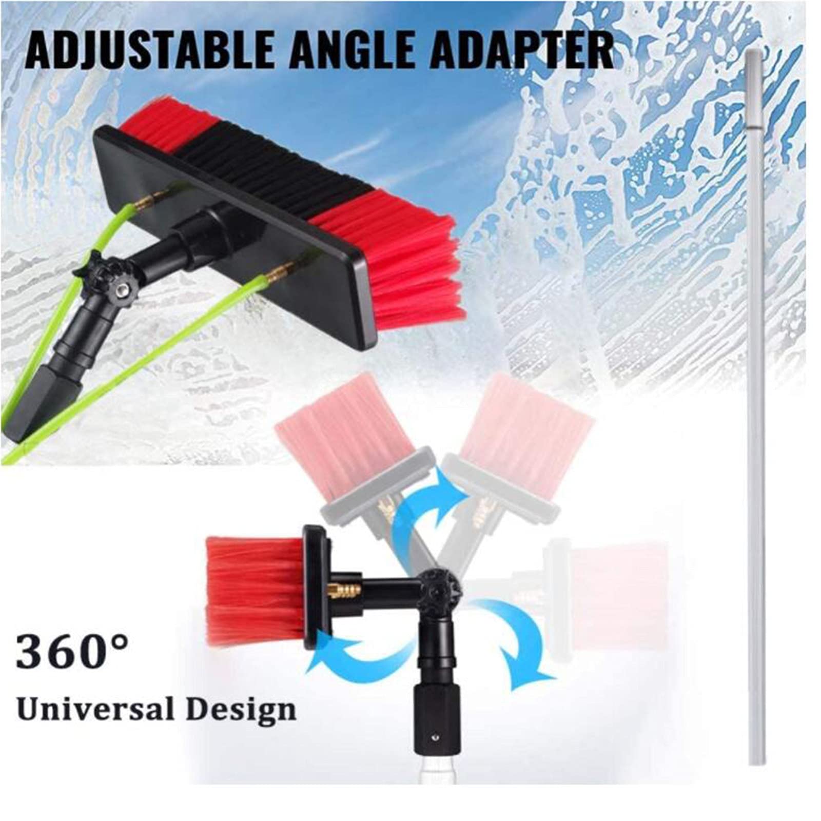 Telescopic Window Cleaning Kit with Solar Panel Brush - Extendable Water Fed Pole System for Home & Commercial Use - Perfect for High Windows, Solar Panels, and Hard-to-Reach Areas