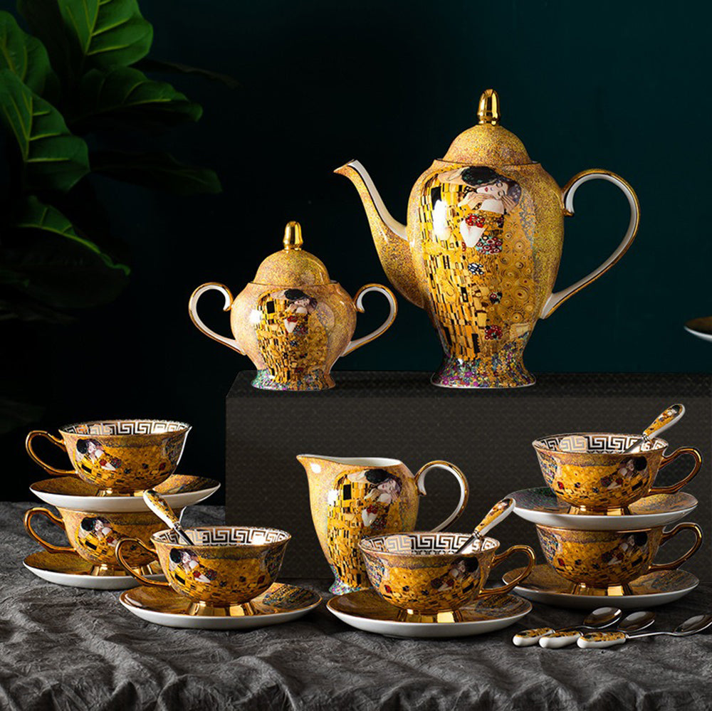 Elegant British Style Bone China Tea Set - Premium Porcelain for Afternoon Tea, Gifts & Home Decor