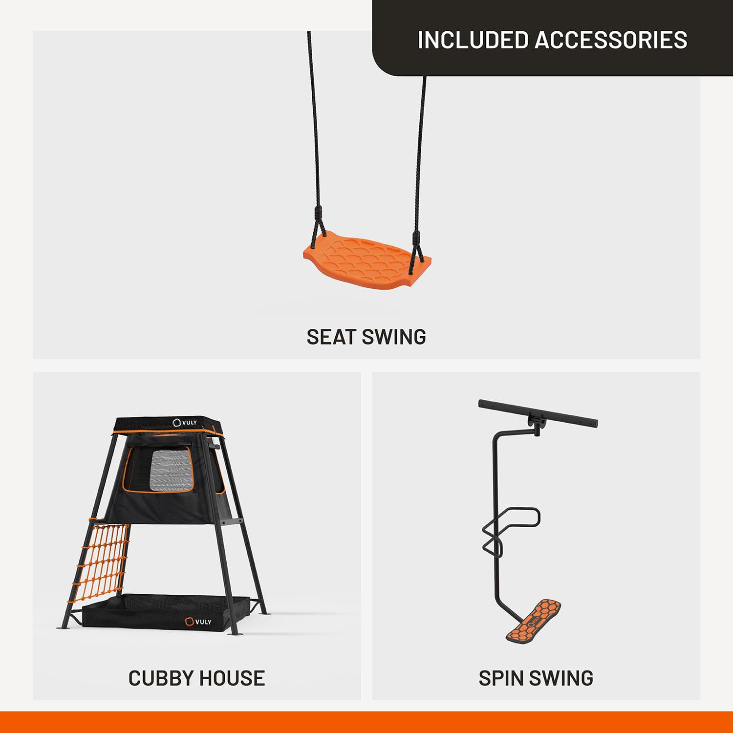360 Pro Max C2-2 Bay Heavy Duty Metal Swing Set with Spinning Seat & Traditional Swing - Outdoor Backyard Playground Equipment for Kids & Adults | Compatible with VULY Monkey Bars | Perfect for Family Fun, Birthday Parties & Backyard Entertainment