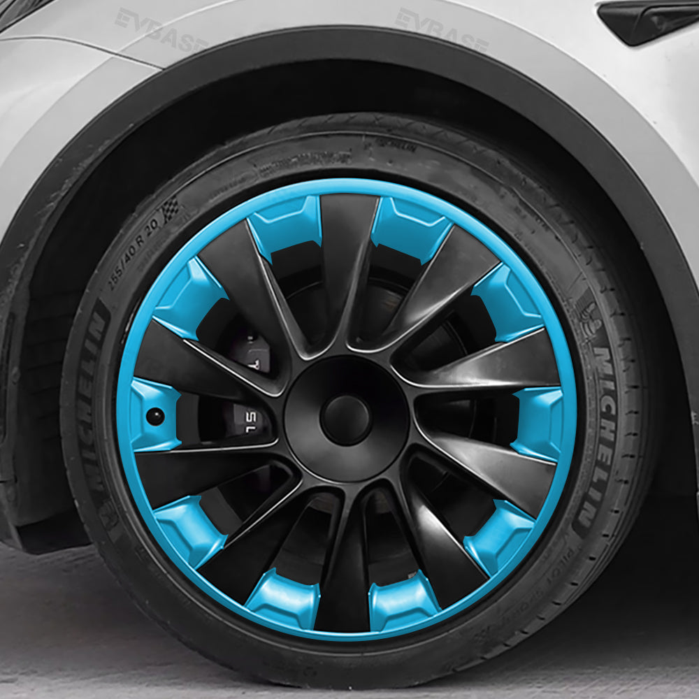 Tesla Model Y 20 Inch Induction Wheel Rim Protector - ABS All-in-One Mecha Style Rim Case | Perfect for Road Trips, City Driving & Off-Road Protection