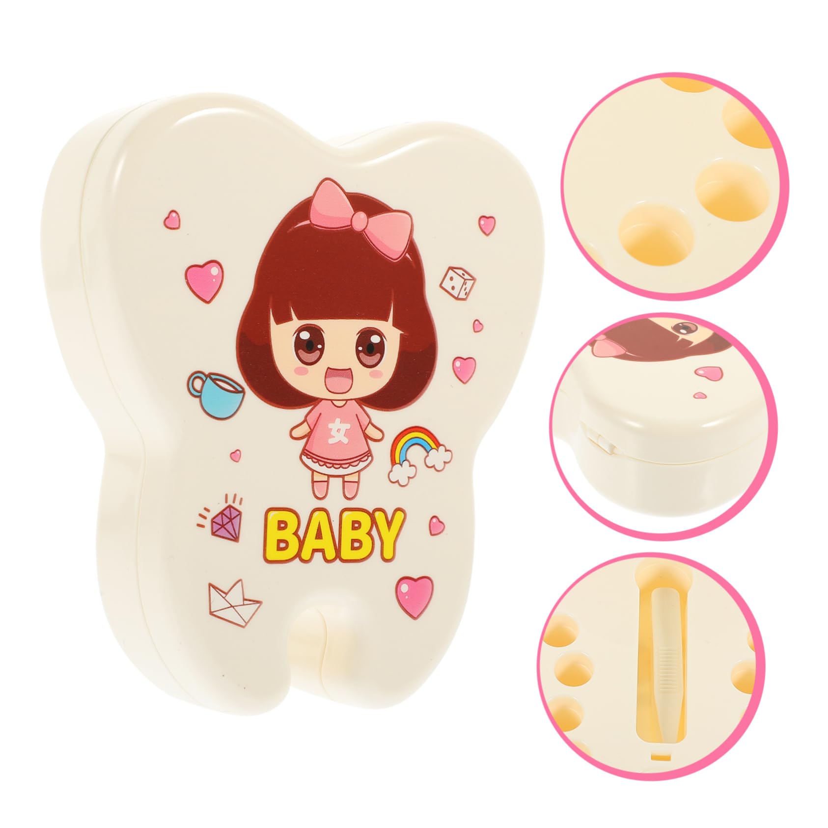 2pcs Baby Tooth Keepsake Box - Infant Fetal Hair & Teeth Storage Organizer for Kids Souvenirs | First Tooth Memory Box for Newborns, Baby Shower Gifts & Childhood Mementos
