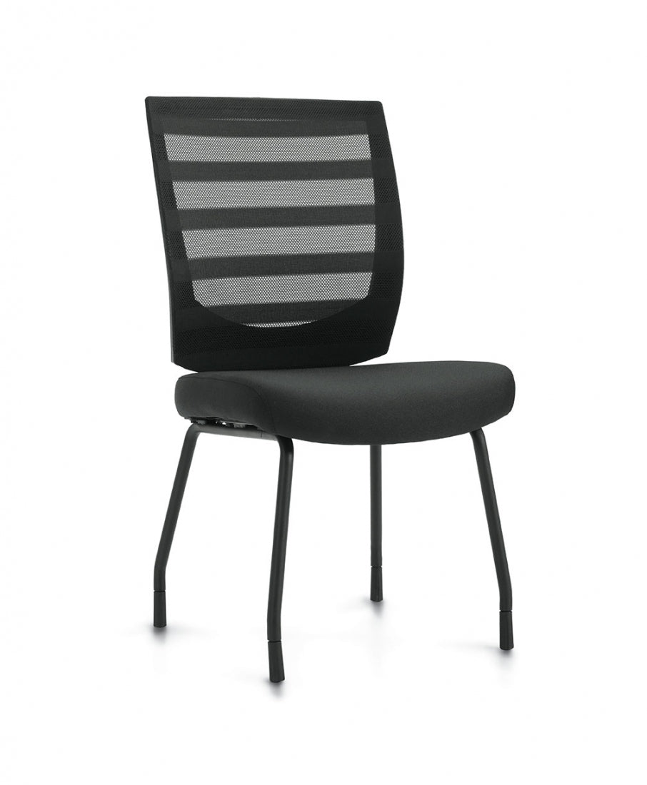 Ergonomic Low Back Mesh Guest Chair OTG10706B - Breathable Office Chair for Visitors, Reception & Conference Rooms - Ideal for Waiting Areas, Lobbies & Guest Seating