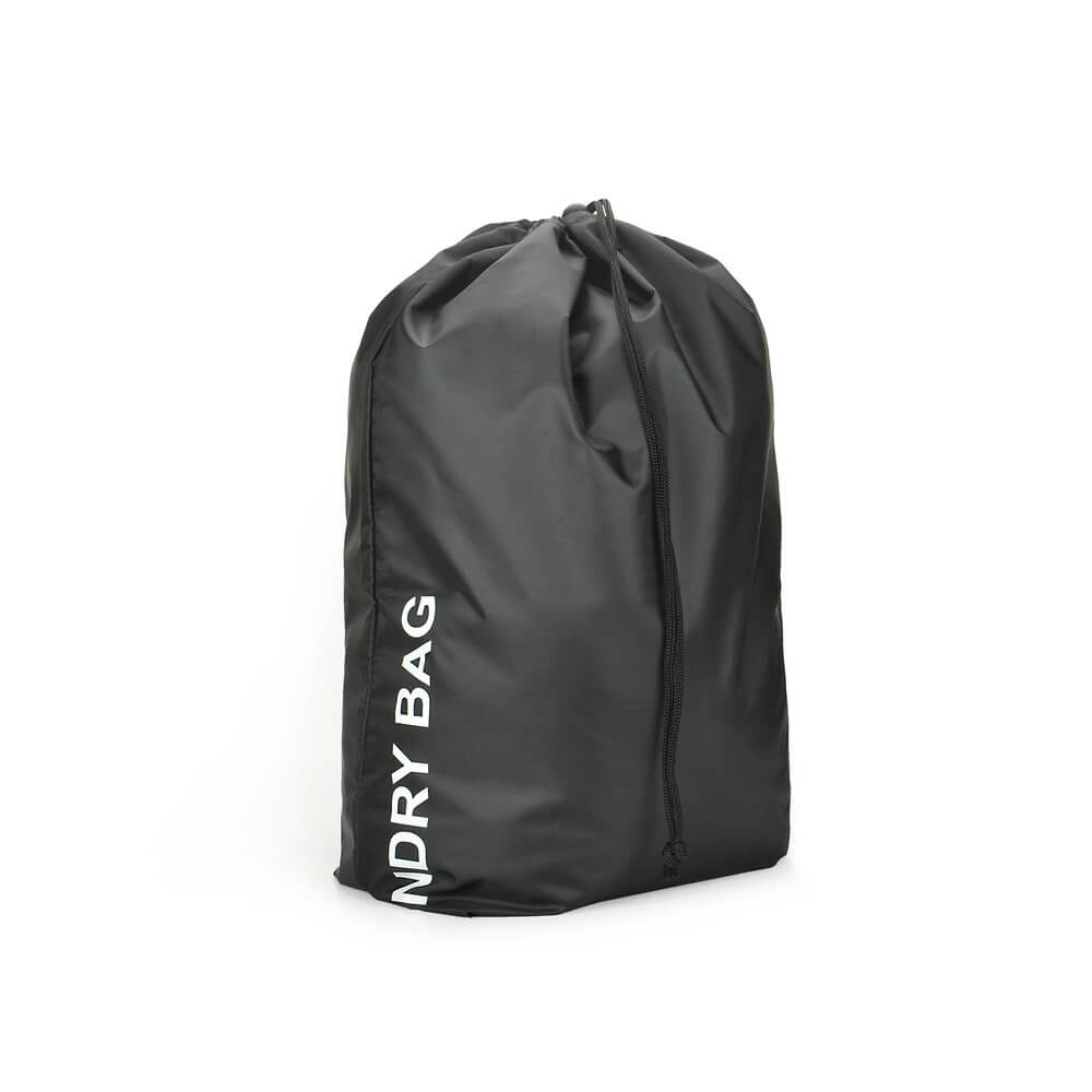 Eco-Friendly Recycled Travel Laundry Bag - Black | Washable & Durable for Camping, Gym & Business Trips | Sustainable Storage Solution