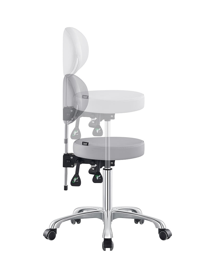 Polaris Rolling Stool - Adjustable Height Rolling Chair with Wheels for Salon, Tattoo, Massage & Medical Use - Ergonomic Rolling Stool for Professionals & Home Office