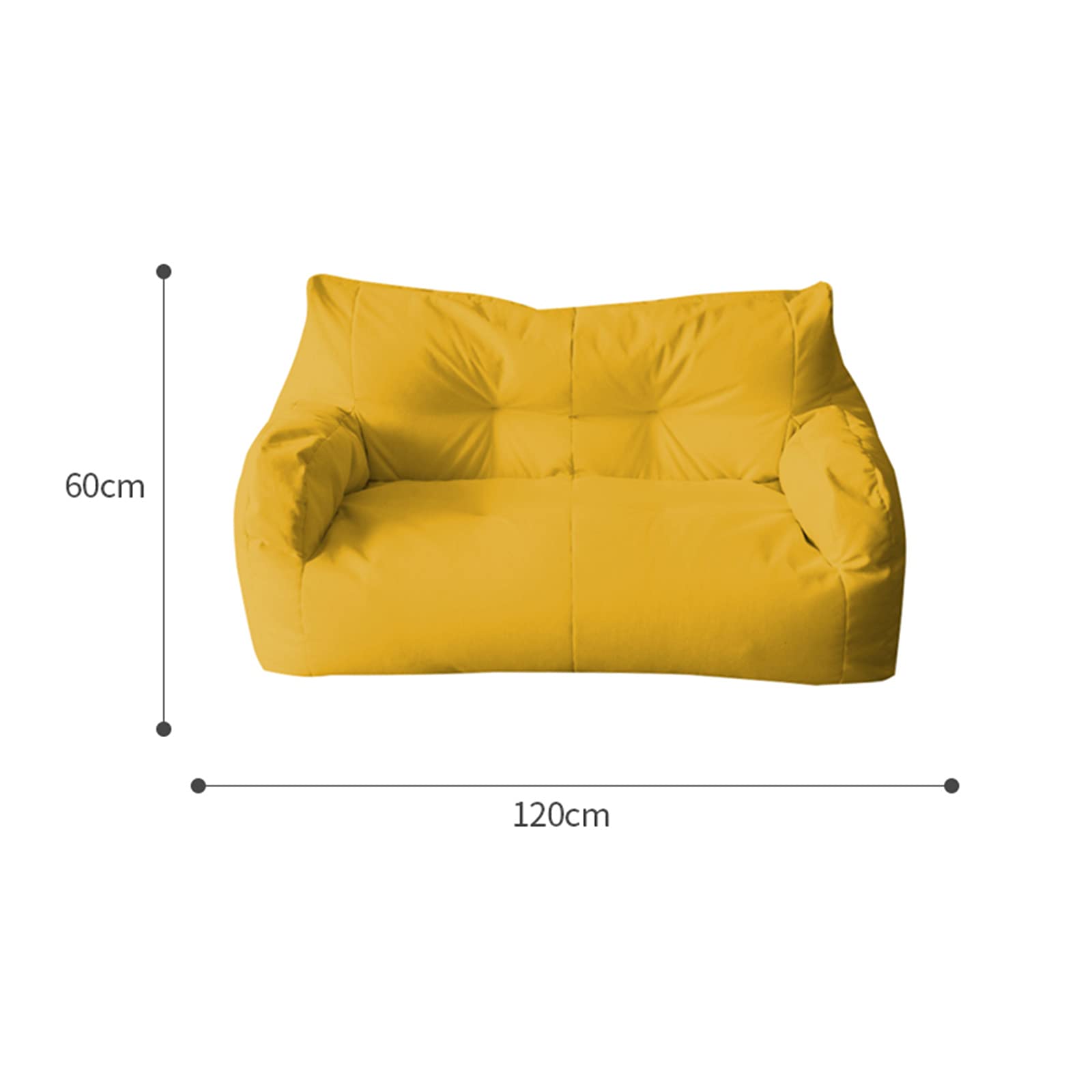 Comfortable Bean Bag Chair with Footstool - High Back Lazy Sofa for Adults & Kids, No Filler Included (Black) - Perfect for Living Room Lounging, Gaming, and Stuffed Animal Storage