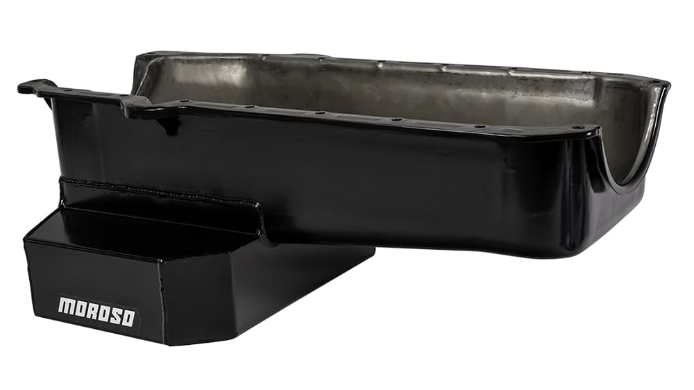 Moroso 21320 High Performance Oil Pan with One-Piece Gasket Seal for Chevy Small-Block Engines 350 383 400 - Perfect for Racing, Hot Rods & Engine Rebuilds