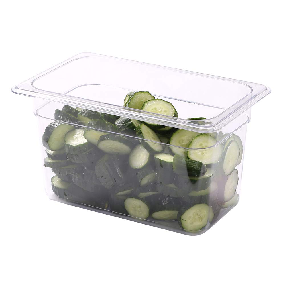 Met Lux 1/4 Size Food Storage Containers - 10 Pack 6 Inch Deep Proofing Boxes with Graduated Measurements | Clear Plastic Food Grade, Dishwasher Safe (Lids Sold Separately) | Perfect for Baking, Meal Prep & Leftovers Storage