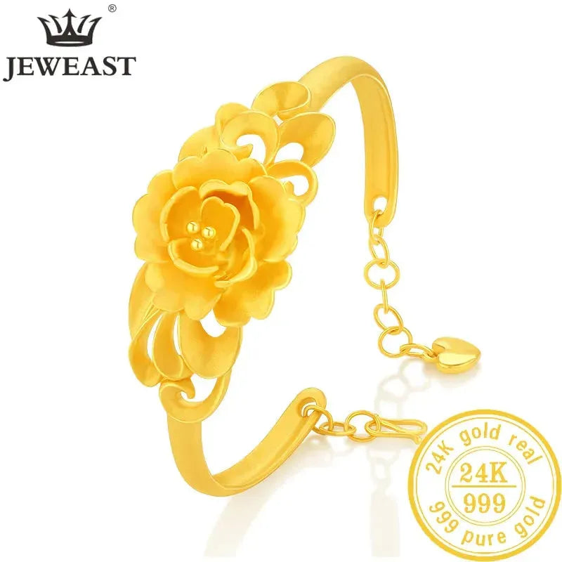 24K Pure Gold Bracelet 999 Solid Gold Bangle - Elegant Butterfly Design, Classic & Trendy Jewelry for Women | Perfect Gift for Anniversary, Birthday & Special Occasions