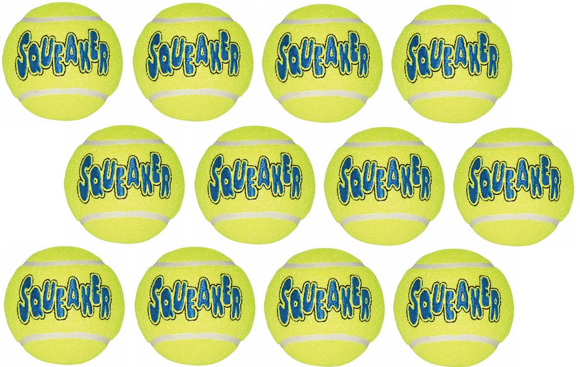 KONG Company Medium Tennis Balls for Dogs - Pack of 12 Durable Chew Toys - Perfect for Fetch, Training & Dental Health - Great for Outdoor Play & Interactive Pet Games