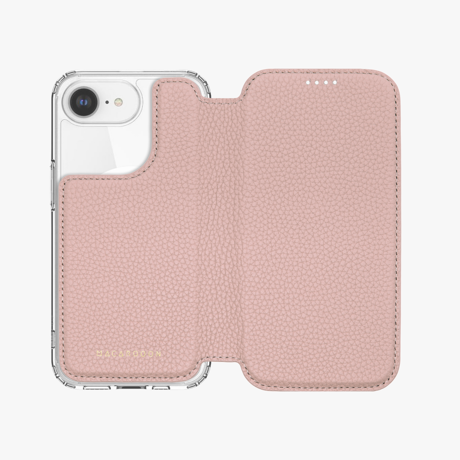 Premium iPhone 16e MagSafe Leather Flip Cover with Clear Case - Slim Protection & Wireless Charging Compatible - Perfect for Work, Travel & Everyday Use