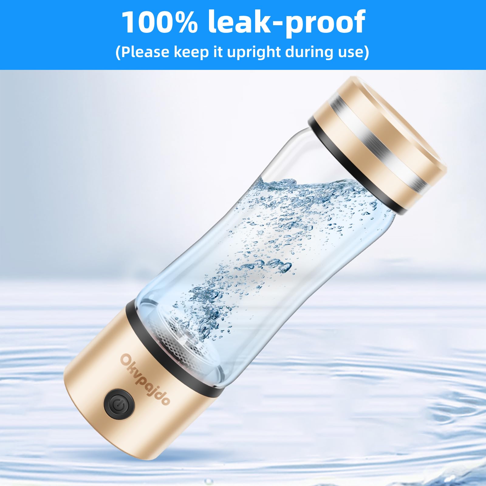 2024 Portable Hydrogen Water Bottle Generator - SPE & PEM Technology for Instant Hydrogen-Rich Water in 3 Minutes | Reusable Water Ionizer for Home, Office, Gym & Travel | Improve Hydration, Energy & Recovery | Perfect for Athletes, Fitness Enthusiasts & Health-Conscious Individuals