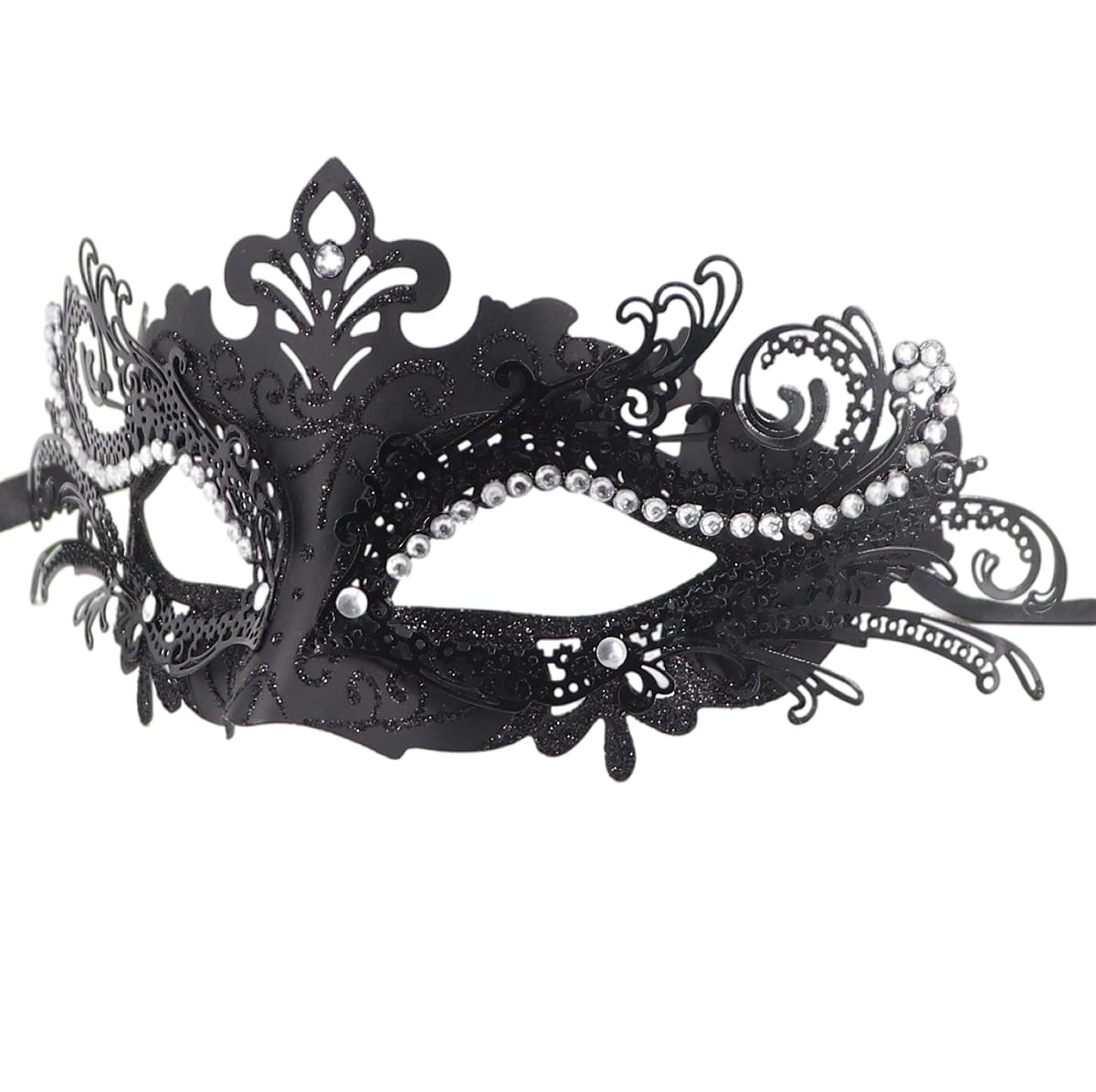 Coolwife Couples Masquerade Masks - Elegant Venetian Style Metal Masks for Mardi Gras, Prom, Evening Party & Costume Events - Perfect for Halloween, Ballroom Dances & Themed Weddings