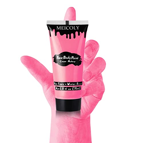 pink face body paint