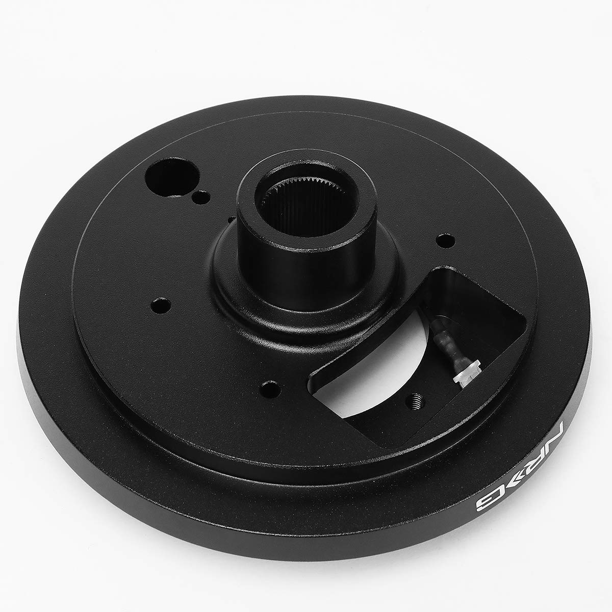 NRG Innovations SRK-MINH Steering Wheel Short Hub Adapter Kit with Free LED Keychain Flashlight - Black - Compatible with Most Aftermarket Wheels - Perfect for Racing, Drifting & Car Modifications