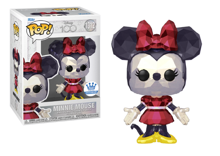 Disney 100th Anniversary Minnie Mouse (Facet) Funko Pop Vinyl Figure - Collectible Toy for Disney Fans & Pop Culture Enthusiasts | Perfect for Display, Gifts, and Home Decor