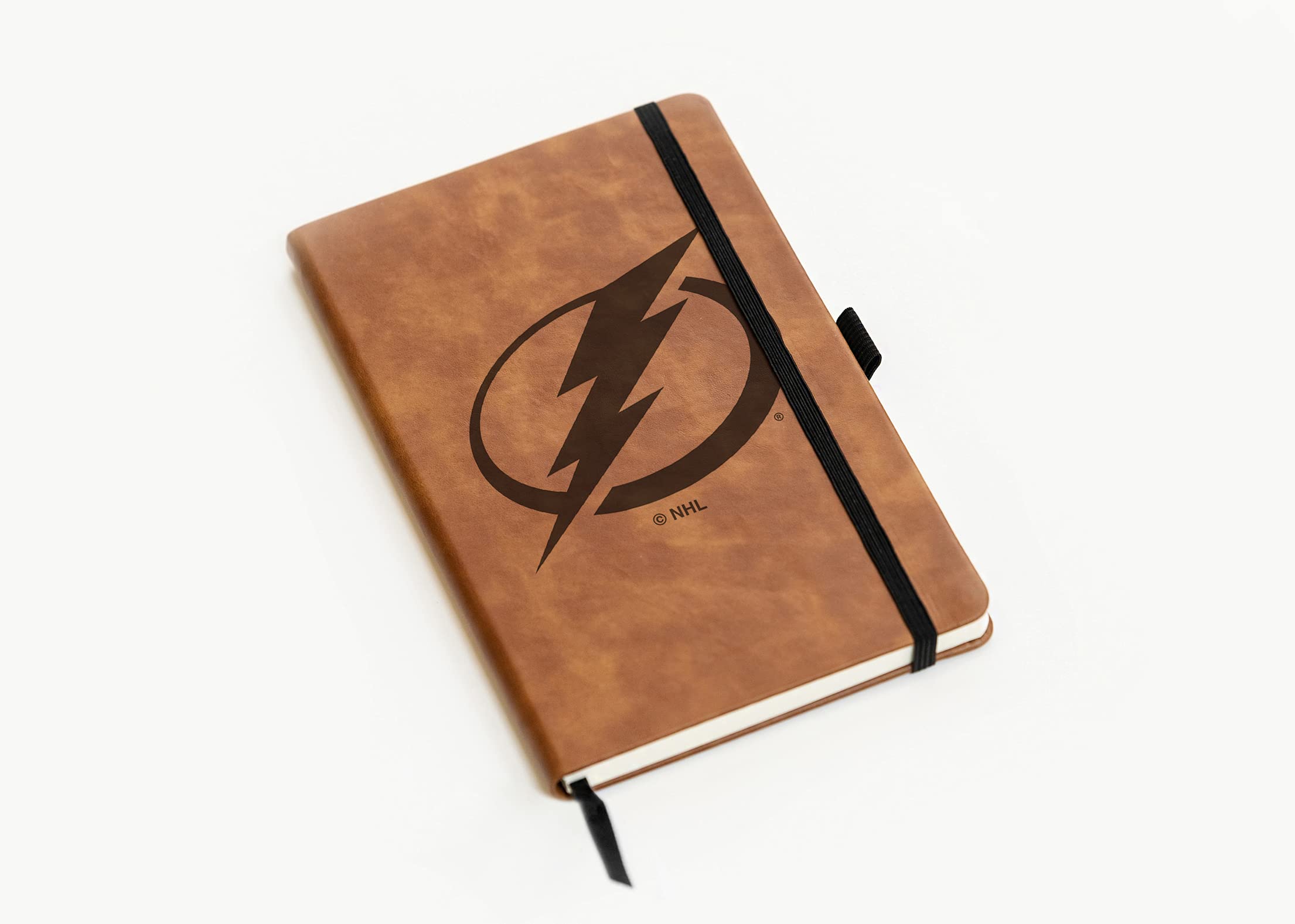 Tampa Bay Lightning NHL Laser Engraved Brown Notepad Journal - 8.25