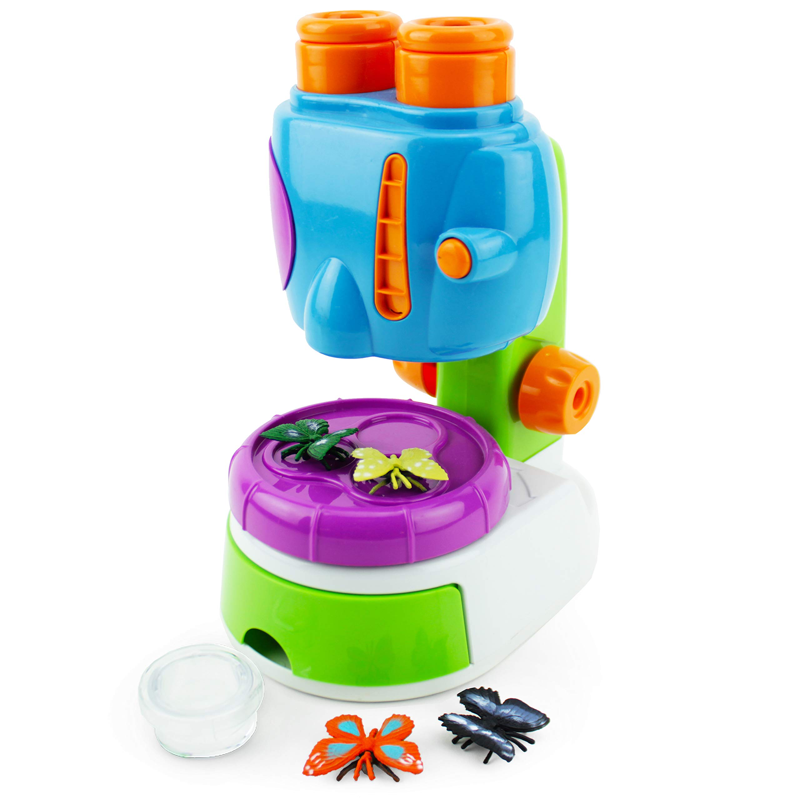 Boley My First Microscope Kit for Kids - STEM Educational Science Toy with Binocular Viewer & Butterfly Specimens - Beginner Microscope Set for Toddlers & Preschoolers - Perfect for Home Learning, Classroom Science Activities & Birthday Gifts