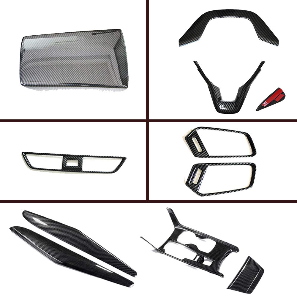 XITER 10PCS ABS Carbon Fiber Dashboard Trim Kit for Honda Accord 2018-2022 – Center Console Stickers, Air Vent Covers, Steering Wheel & Armrest Decals – Premium Car Interior Accessories for Style & Protection