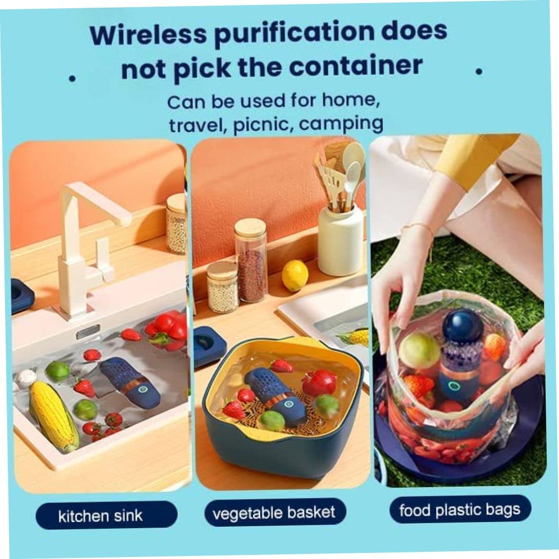 3000mAh USB Rechargeable Fruit and Vegetable Cleaner - Portable Fruit Washer with Banana Shape Design for Kitchen, Travel & Camping Use