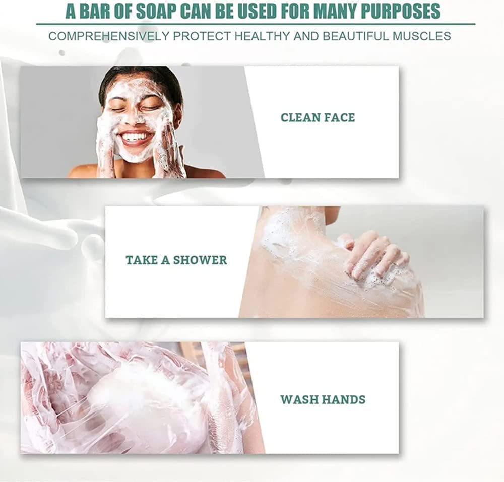 SkinFerm Back Acne Treatment Soap with Silk Worm Cocoon & Collagen - Whitening & Skin Repair Soap for Face & Body (3 Pack) - Gentle Cleansing for Acne-Prone Skin, Daily Skincare Routine