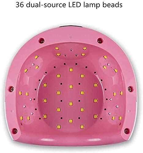 72W UV LED Nail Lamp for Gel Polish - Professional Nail Dryer with 4 Timer Settings, Curing Light for Gel Nails & Toes - Pink Nail Art Accessories (Perfect for Home Manicures, Salon Use & DIY Nail Designs)