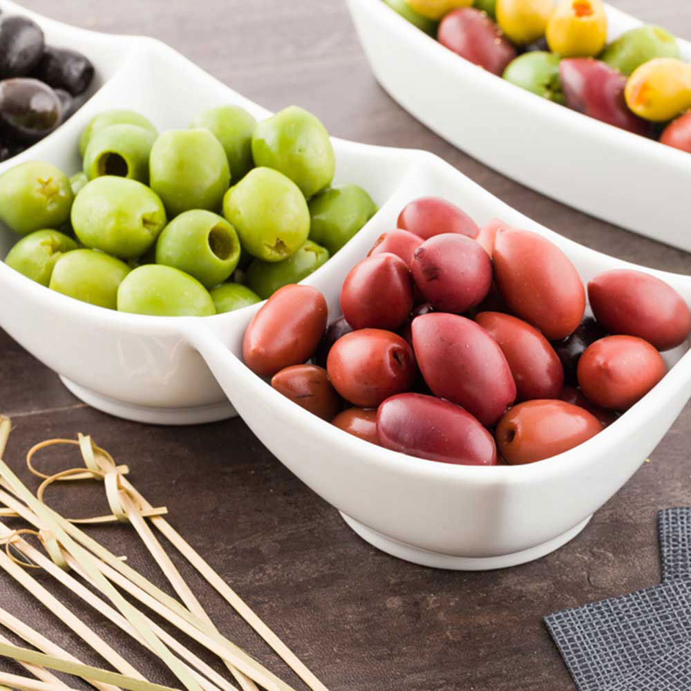 24 oz Square White Porcelain Cocktail Bowl Set - 14.75