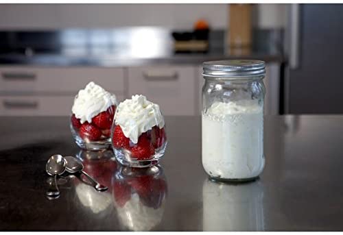 Cookut Creazy Glass Whipped Cream Dispenser - Stainless Steel Whipper for Homemade Desserts, Coffee Toppings & Cocktail Garnishes | Perfect for Baking, Cafes & Home Bars