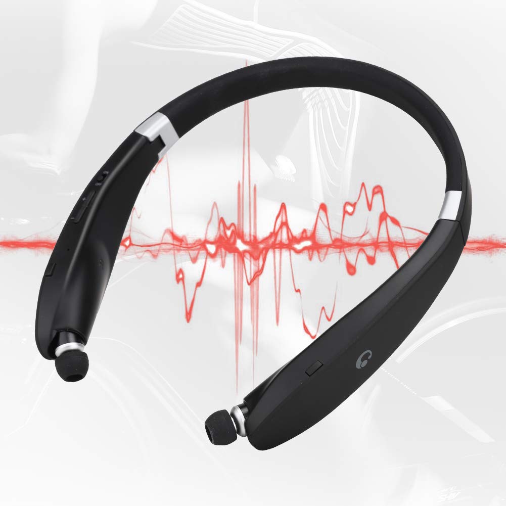 Foldable Neck Hanging Wireless Earphones SX 991 - Bluetooth Headset with Telescopic Design (Black) | Perfect for Workouts, Commuting & Hands-Free Calls