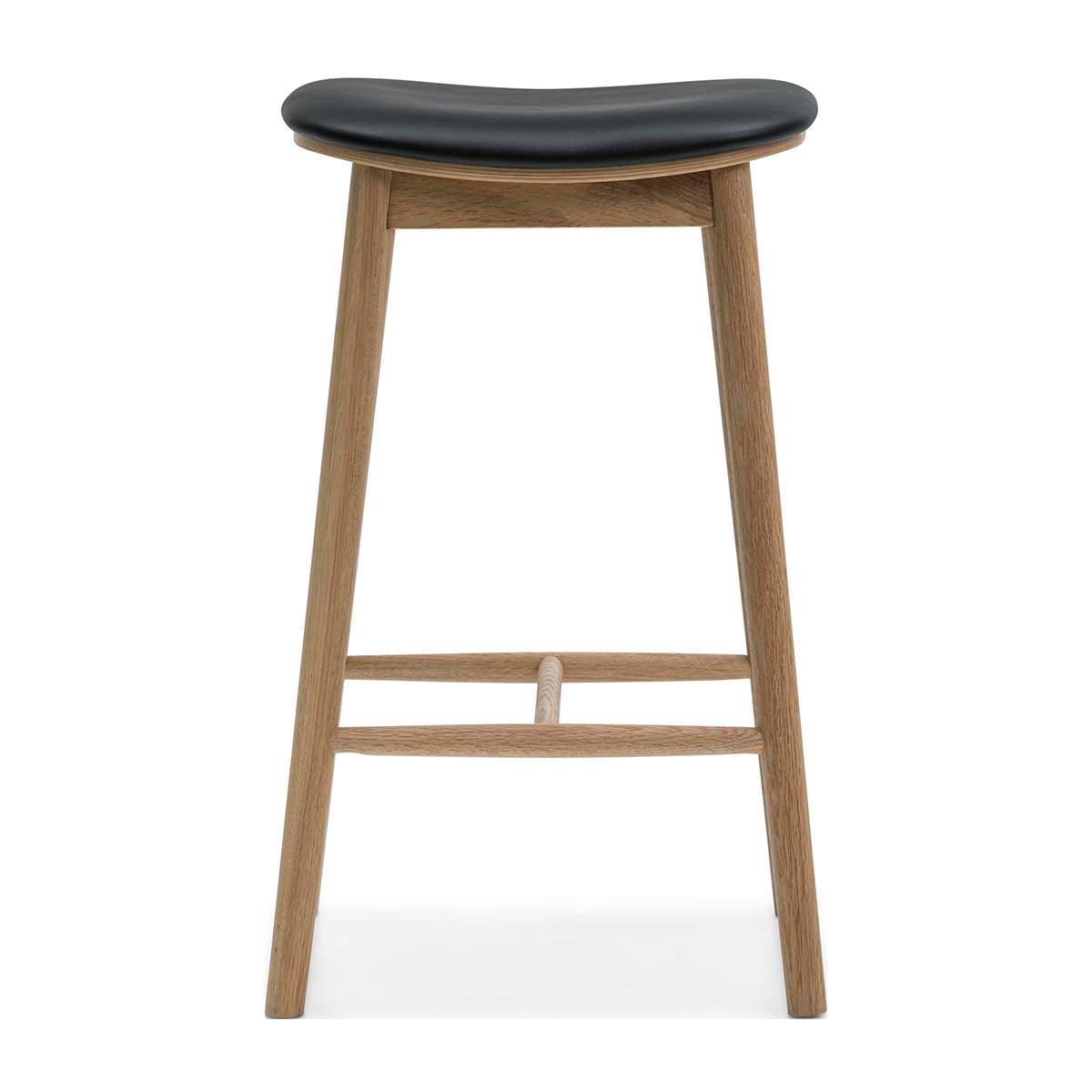 Premium Lando Leather Backless Bar Stool - Modern Counter Height Stool for Kitchen Island, Breakfast Nook & Home Bar - Comfortable PU Leather Seat with Chrome Metal Base
