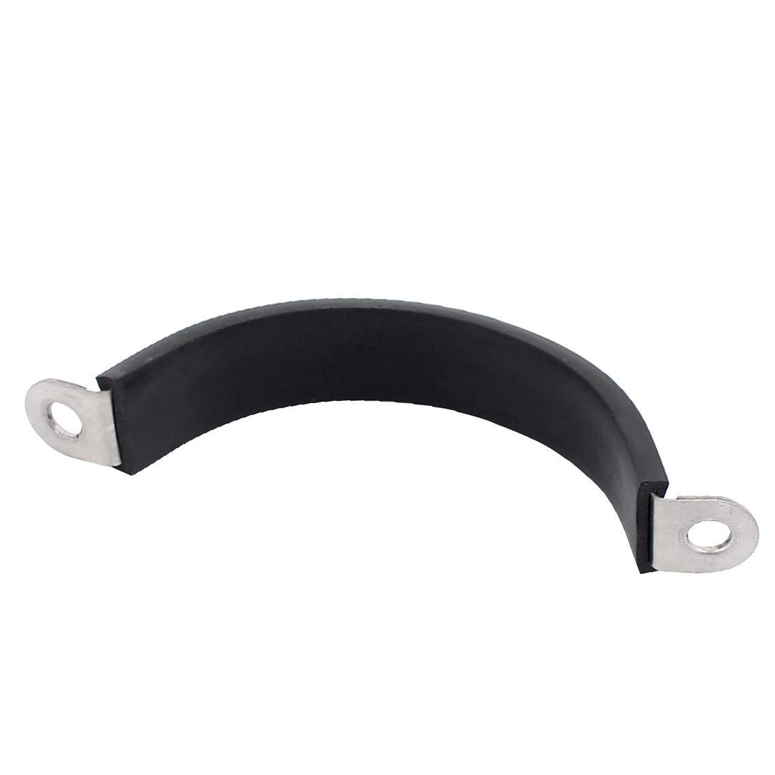 48mm Dia U-Shaped Stainless Steel Hose Pipe Clamps with Rubber Lining - Heavy Duty Cable Clips for Plumbing, Automotive & Marine Use - Secure Fuel Lines, Water Hoses & Electrical Wiring - Ideal for Engine Bays, Underwater Equipment & Industrial Piping Systems