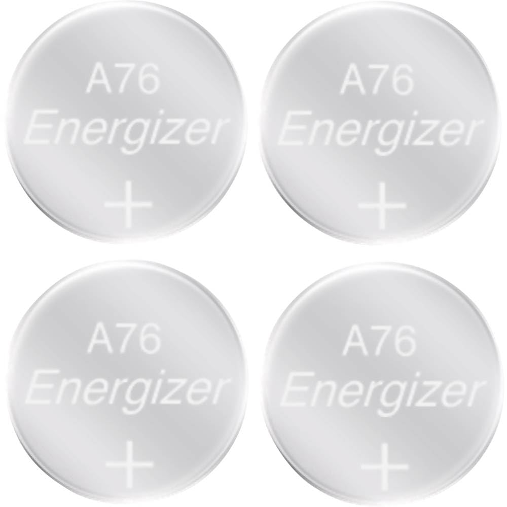 Energizer LR44 A76 1.5V Alkaline Button Cell Batteries - 4 Pack for Watches, Calculators, Toys & Medical Devices