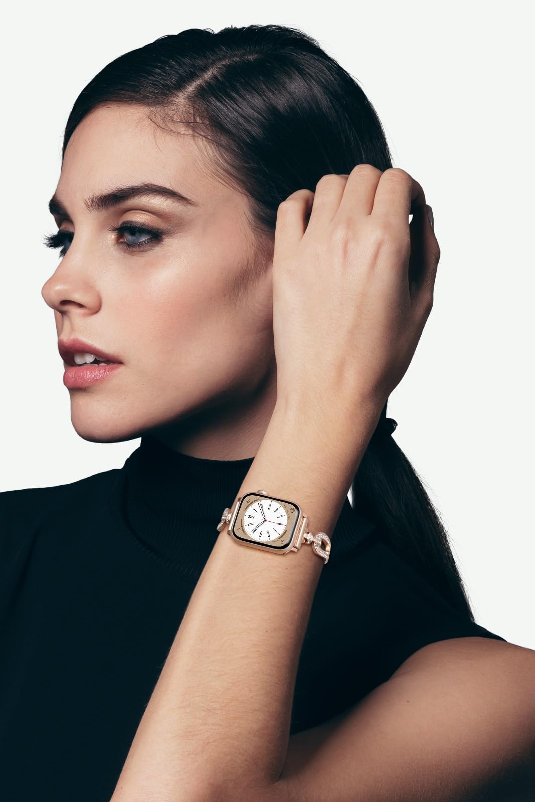 Sparkling Rhinestone Apple Watch Band for Women - Elegant Jewelry Strap Compatible with 38mm 40mm 41mm 42mm 44mm 45mm 49mm iWatch Series SE/8/7/6/5/4/3/2/1 - Perfect for Parties, Weddings & Special Occasions