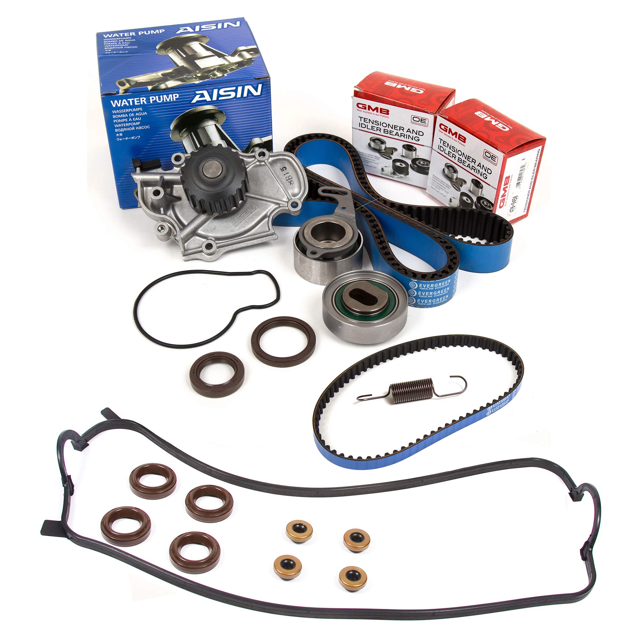 AISIN Timing Belt Kit with Water Pump & Valve Cover - Compatible with 1990-1997 Honda Isuzu 2.2L F22A F22B Engine - Perfect for Engine Maintenance & Repair