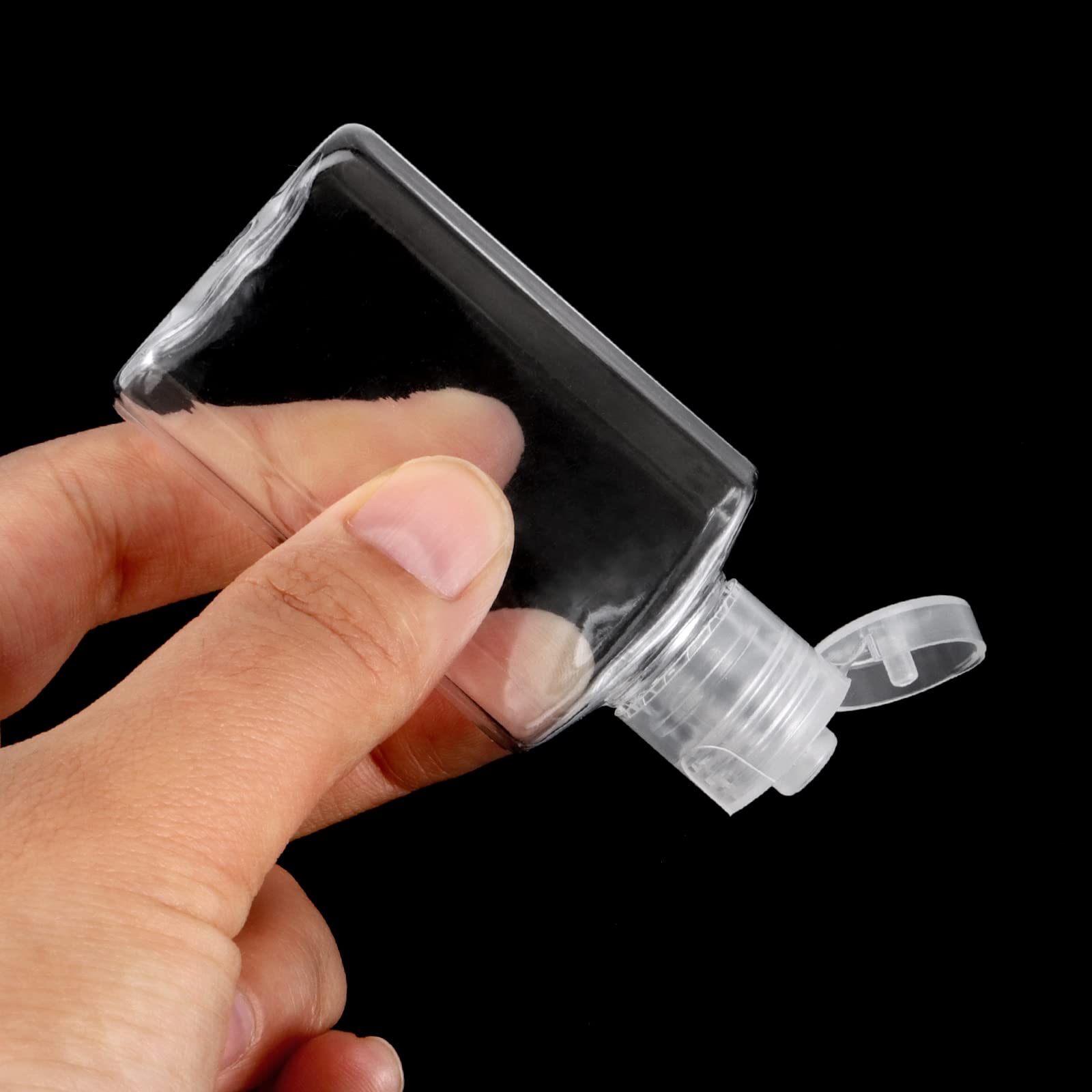 100 PCS 1 oz Clear Travel Bottles (30ml) - Leak Proof Refillable Plastic Bottles with Flip Top Cap | Perfect for Toiletries, Shampoo, Lotion & Cosmetics | Great for Travel, Camping, Business Trips & Gym Use