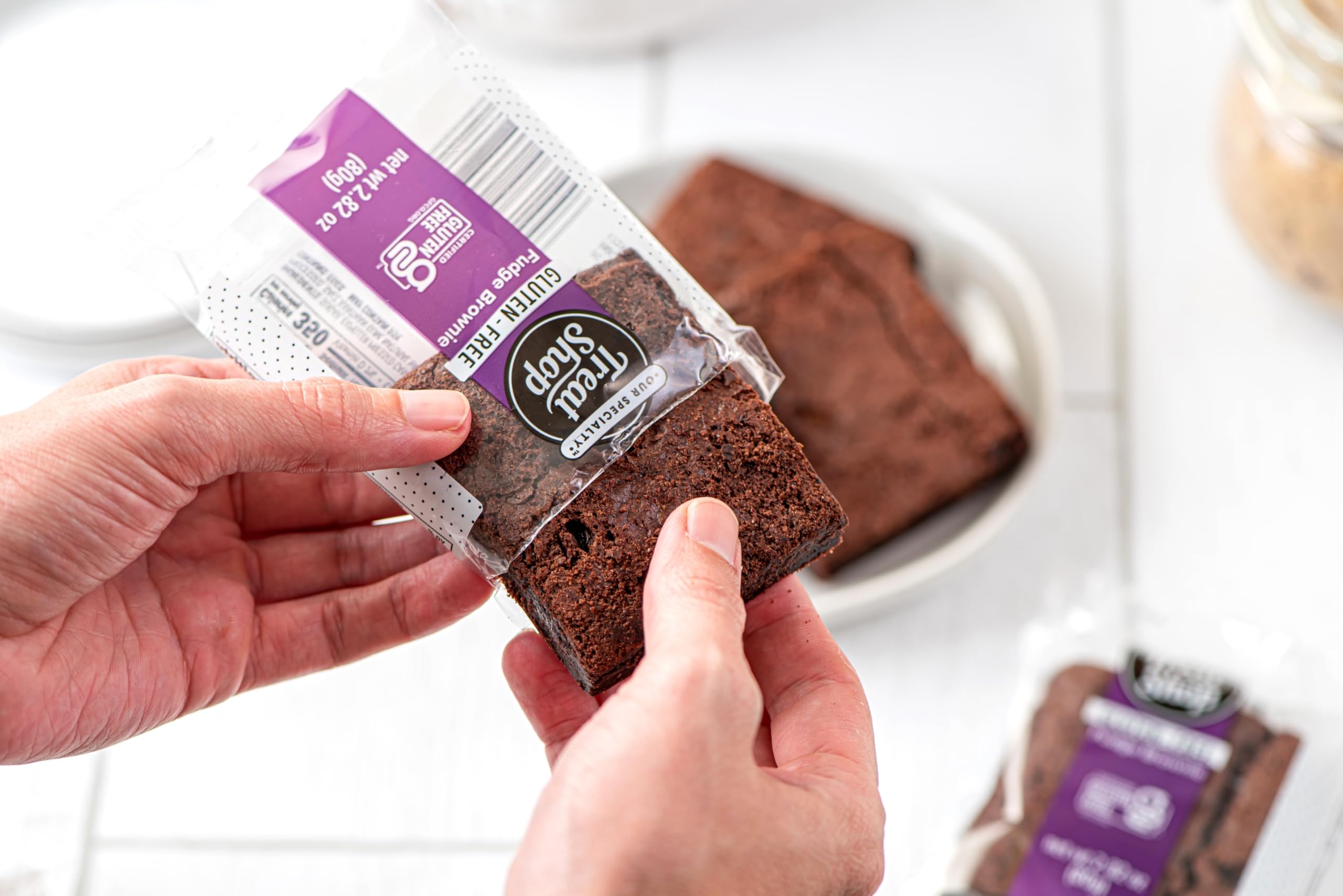 Gluten Free Chocolate Fudge Brownies - Individually Wrapped, 12 Pack - Perfect for Parties, Gifts & Healthy Snacking
