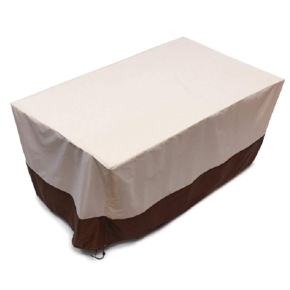 SYUS Heavy Duty Patio Furniture Cover - Waterproof Outdoor Table Chair Sofa Protector with Oxford Fabric, Rectangular Rattan Garden Furniture Cover (Double Color) - Perfect for Backyard, Deck, and Poolside Use
