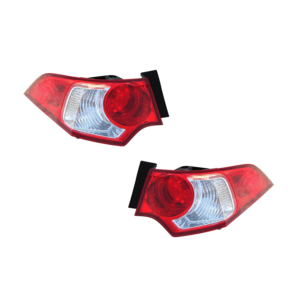 Pair of LED Tail Lights Rear Back Lamps for 2009-2010 Acura TSX - Left Driver & Right Passenger Side - Enhances Safety & Style for Night Driving