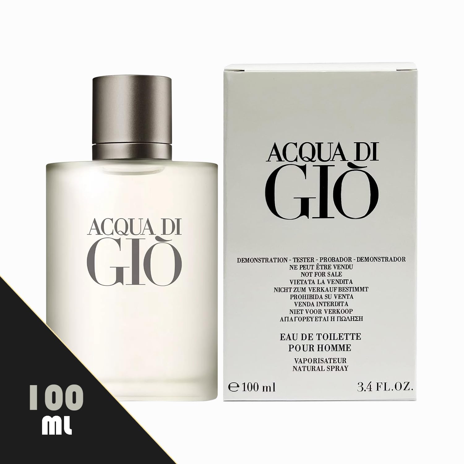 Giorgio Armani Acqua di Giò Eau de Toilette Spray for Men - 3.4 oz / 100 mL Luxury Cologne Gift Set with Lavender Soy Candle, Car Freshener & Travel Atomizer - Perfect for Gifts, Date Nights & Business Travel
