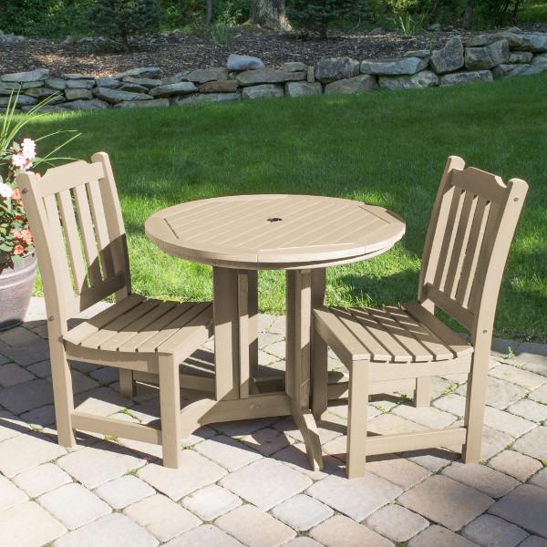 Lehigh Collection 3-Piece Round Outdoor Patio Dining Set - Perfect for Backyard, Garden & Poolside Entertaining