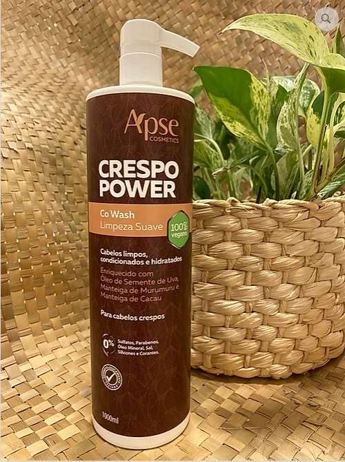 Apse Cosmetics Co Wash Gentle Cleansing Curly Power 33.8 fl oz - Sulfate-Free Hair Cleanser for Curly & Wavy Hair - Perfect for Daily Moisturizing & Detangling Routine