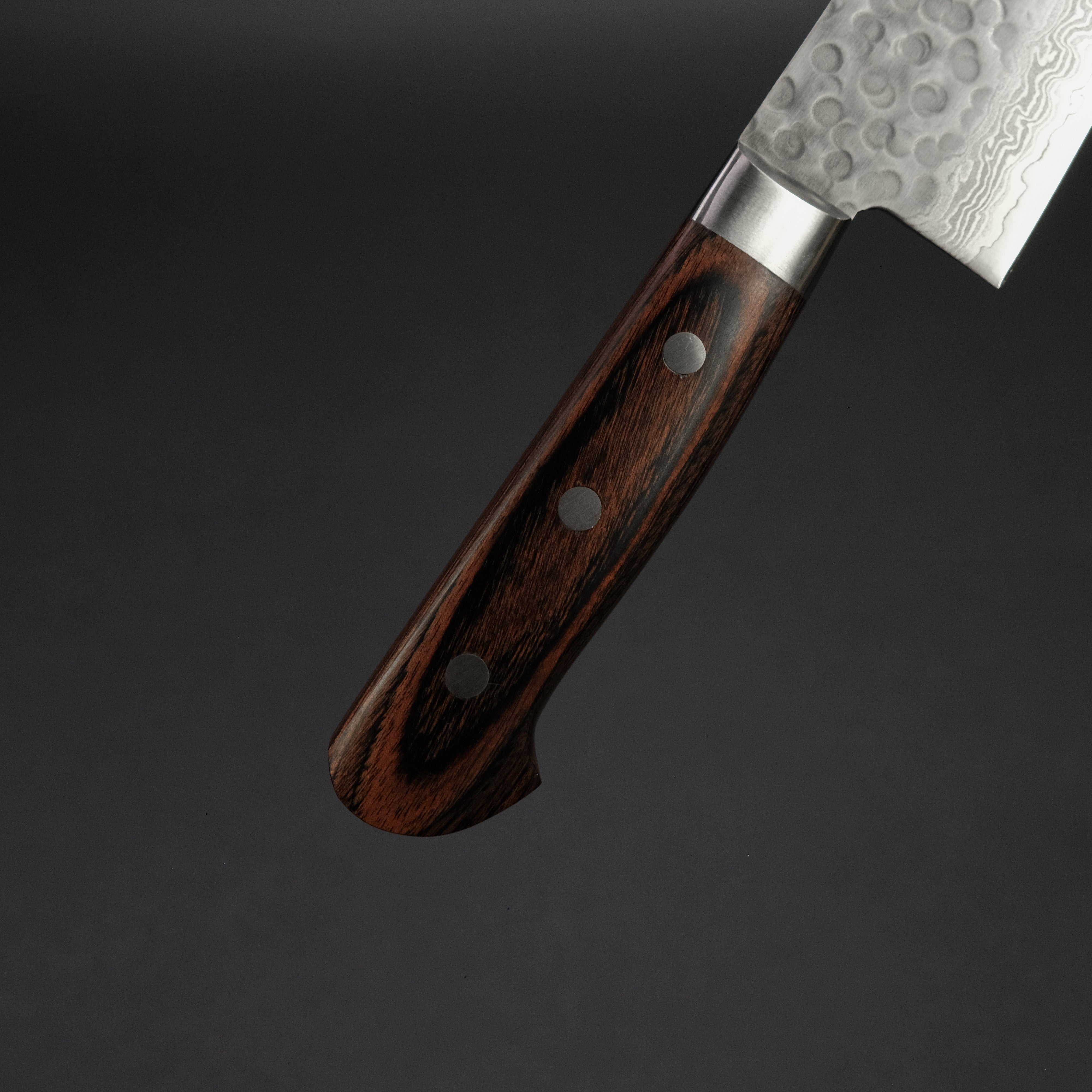 Hitohira HG Tsuchime Damascus Gyuto 240mm Japanese Chef Knife with Imitation Mahogany Handle - Perfect for Professional Chefs & Home Cooking Enthusiasts