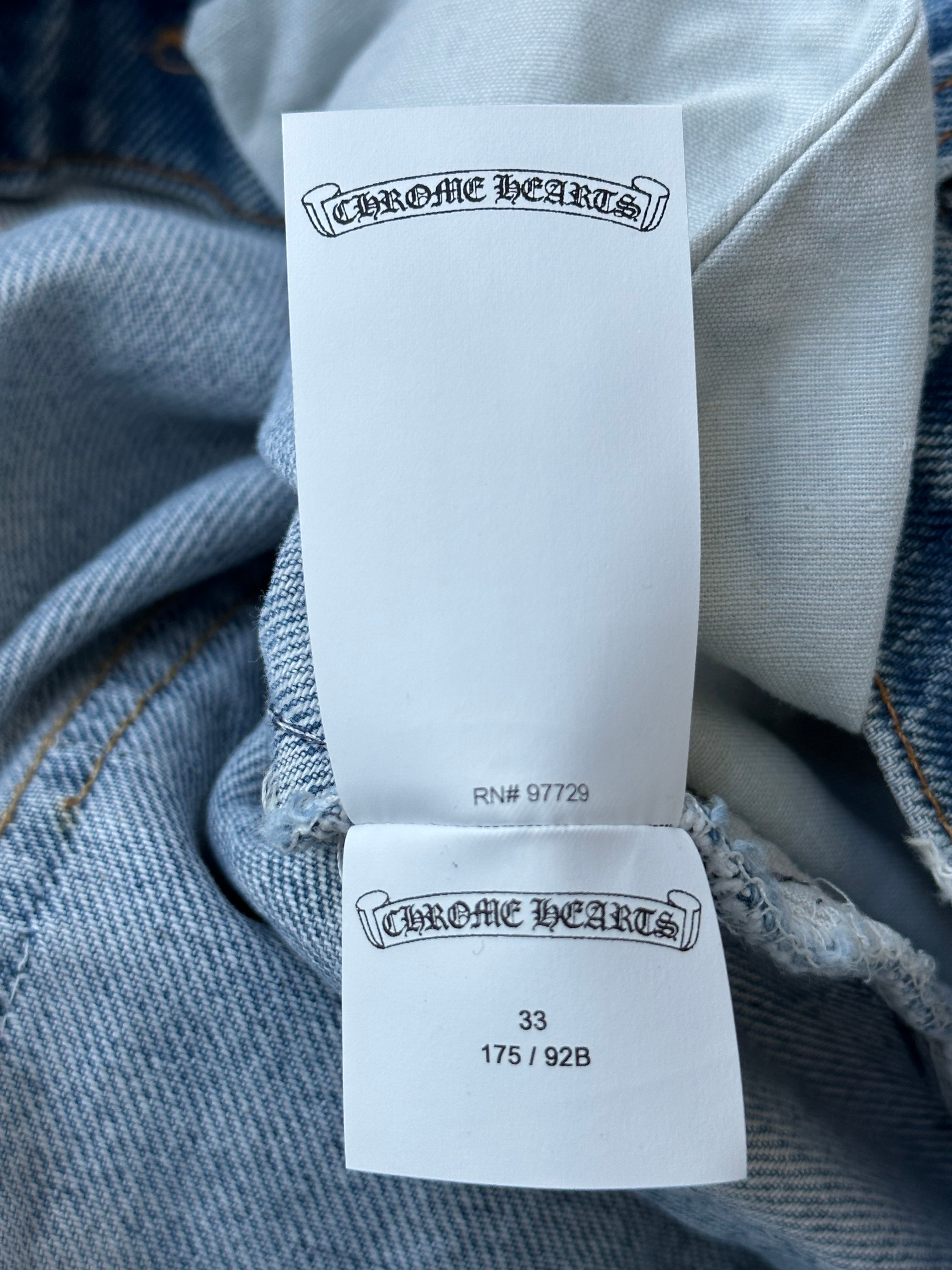 Chrome Hearts x Levi's Blue & Black Cross Patch Denim Jeans for Men - Stylish Vintage Streetwear for Casual Outfits and Night Out
