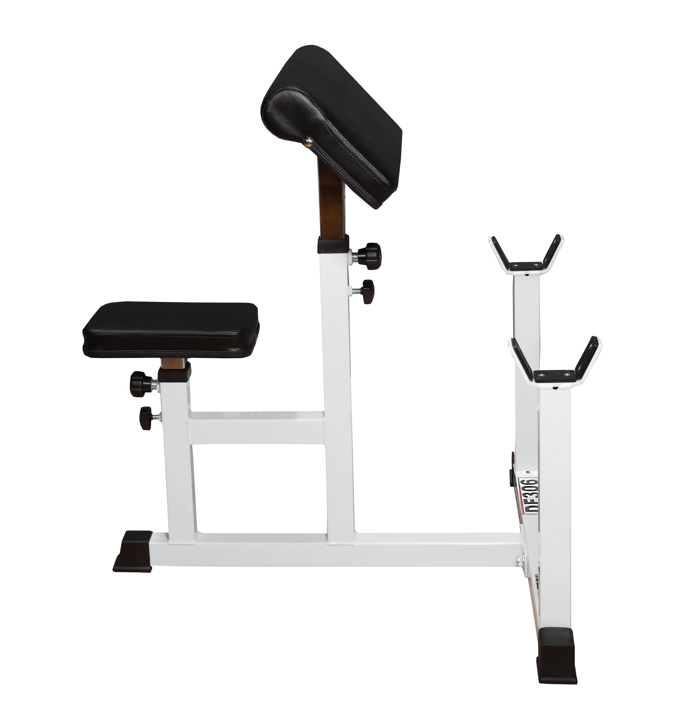 Deltech Fitness DF306 Pro Adjustable Preacher Curl Bench - 500 lbs Capacity Home Gym Equipment for Bicep & Arm Workouts - Perfect for Strength Training with Barbells & Dumbbells - Ideal for Home Gym, Personal Training & Fitness Studios