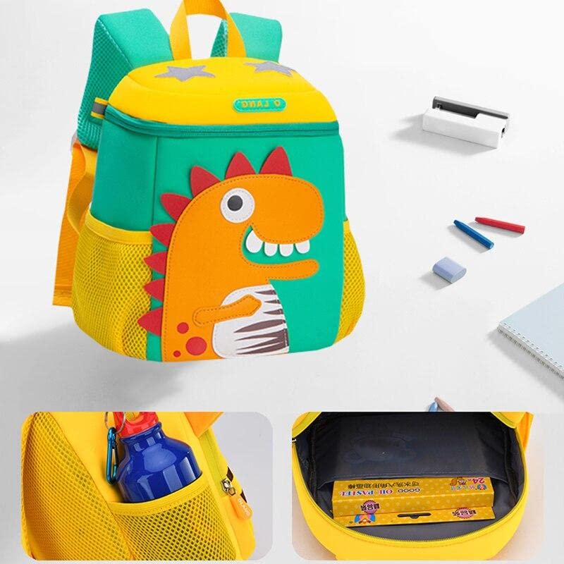 Pravyta Dinosaur Kids Backpack for Toddlers - Cute Cartoon School Bag for Boys & Girls (Pack of 1) | Lightweight Bookbag for Preschool, Kindergarten & Daycare - Perfect for School, Travel & Outdoor Adventures