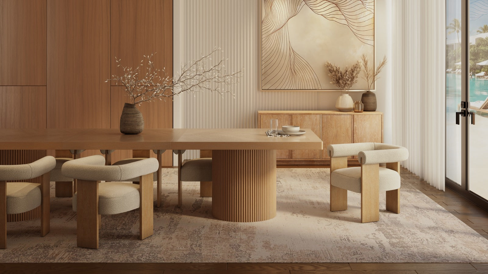 Belinda Dining Table - Modern Wooden Dining Table Set (3-Piece) for Home, Kitchen, and Restaurant Use