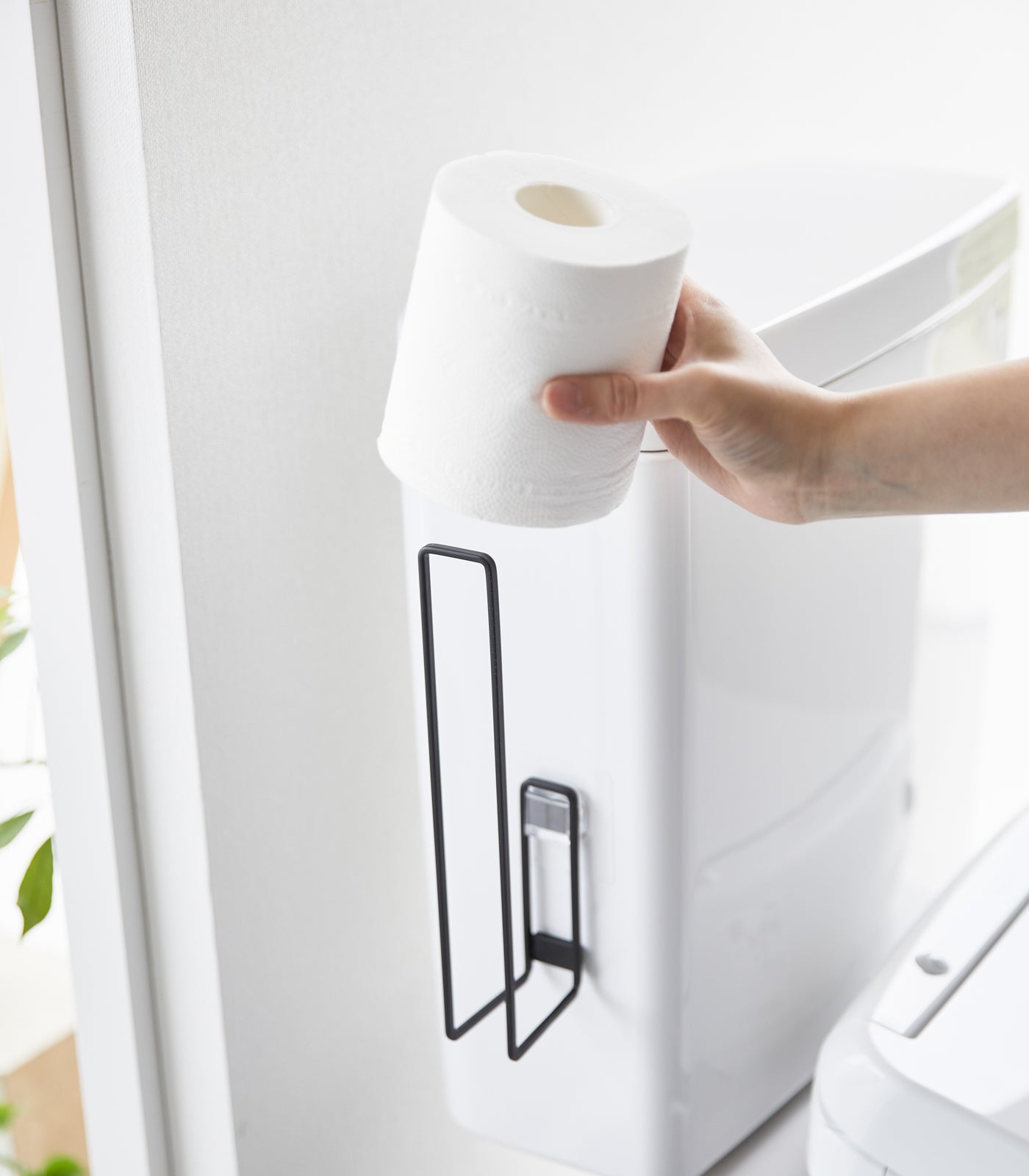 Stainless Steel Traceless Adhesive Toilet Paper Holder - No Drill Bathroom Wall Mount for Small Spaces, RVs & Apartments