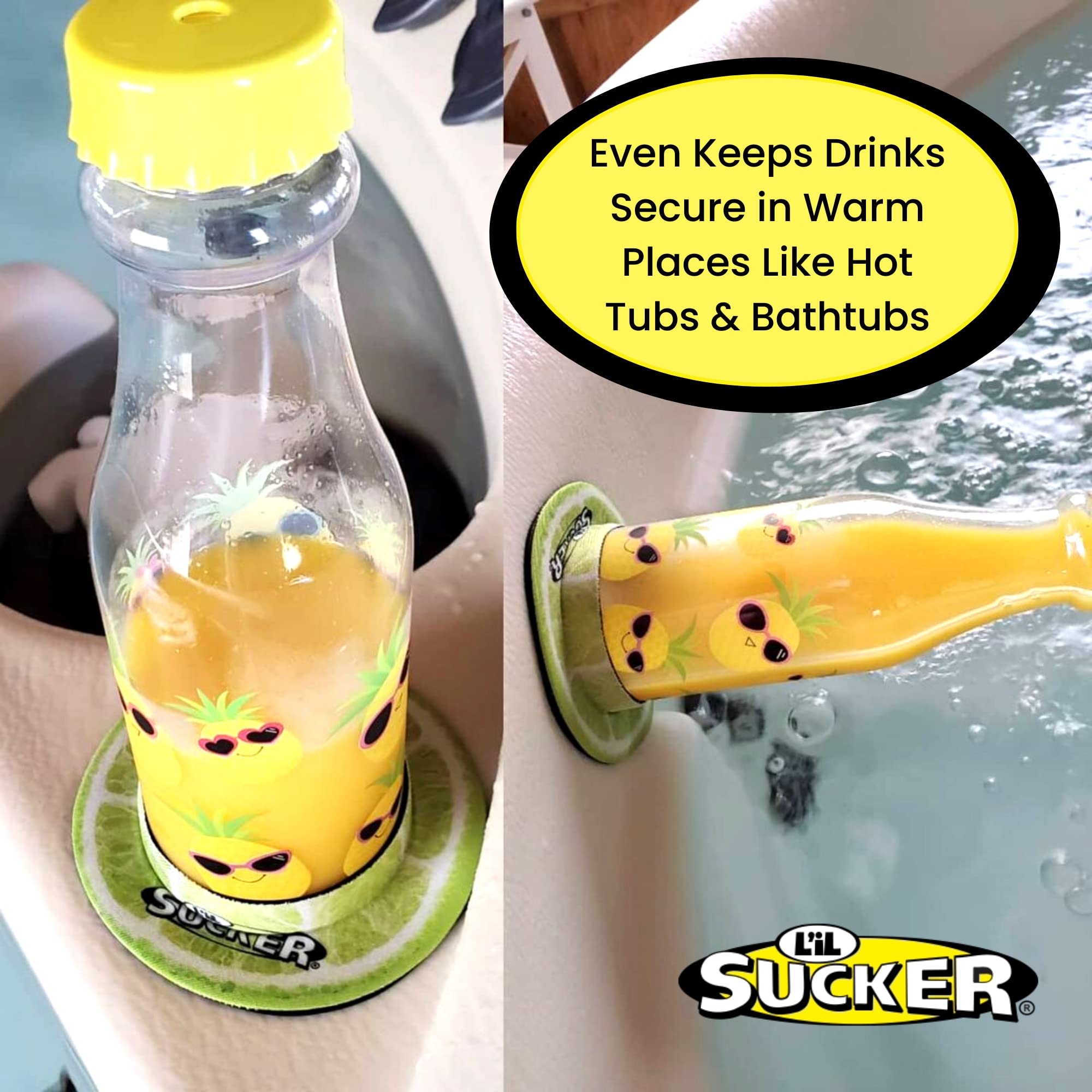 Non-Slip Mahi Skin Suction Cup Holder - Secure Drink Support for Boats, Trucks & ATVs | Anti-Spill Can & Bottle Coaster | Perfect for Outdoor Adventures, Road Trips & Marine Use