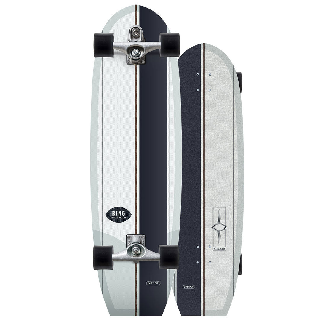 Carver Surfskate 37 Inch Complete Skateboard with Bing Continental Wheels - Perfect for Surf Training, Cruising & Carving on Streets